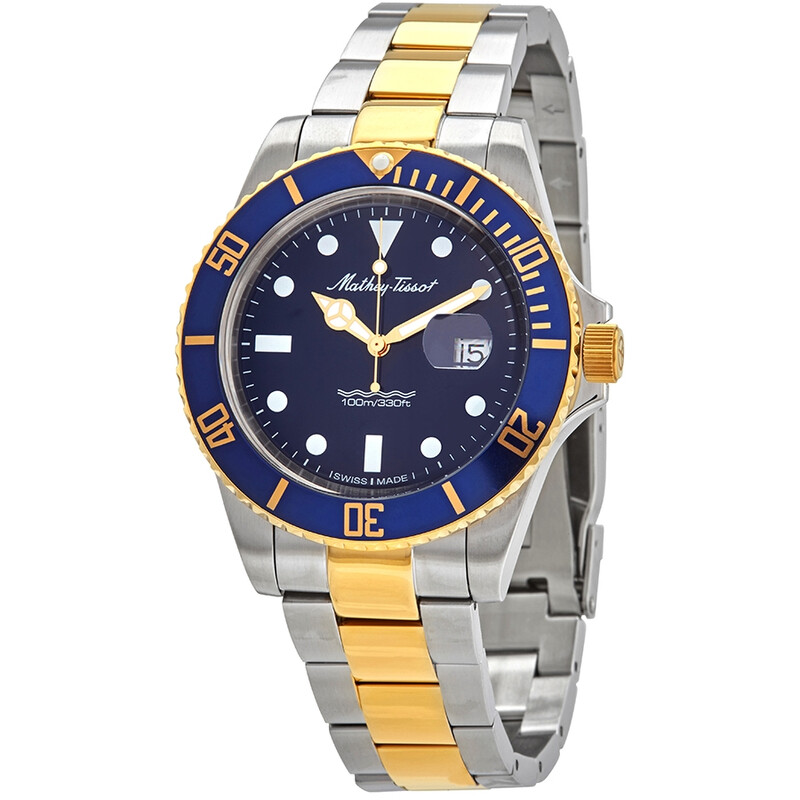 NWT Mathey-Tissot Mathey Vintage Quartz Blue Dial Men\'s Watch Mathy Vintage Quartz 42 mm H901BBU – Mathey-Tissot main image 3