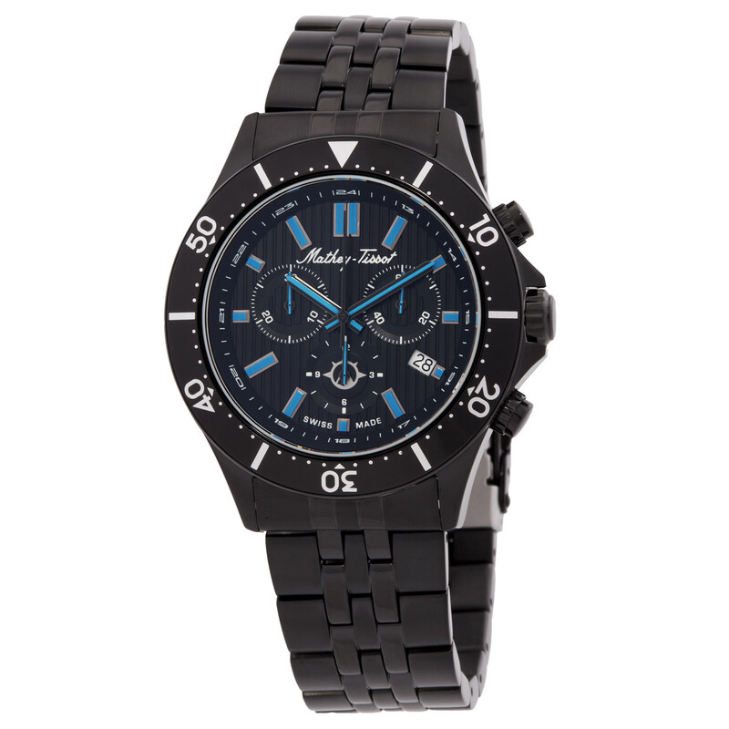 Mathey-Tissot Expedition Chronograph Quartz Black Dial Men's Watch