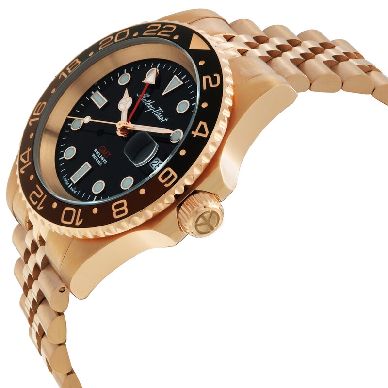 Mathey-Tissot GMT Quartz Black Dial Men's Watch H903PRN - Watches