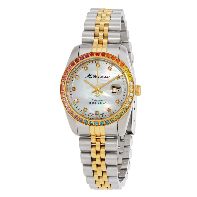 Mathey-Tissot Mathy Rainbow Quartz White Dial Ladies Watch  display picture 1