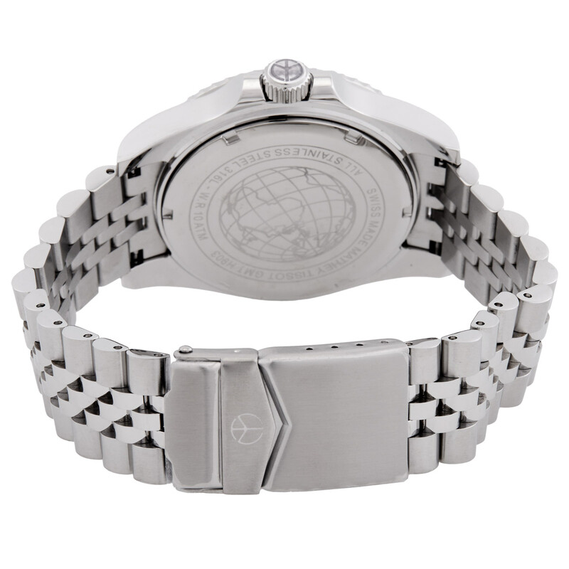Mathey-Tissot Mathy Vintage GMT Black Dial Batman Bezel Men's