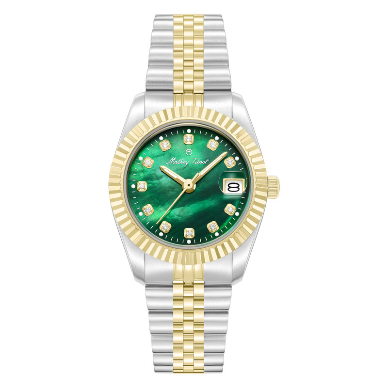 Mathey-Tissot Quartz Green Mother of Pearl Dial Ladies Watch