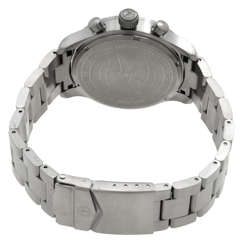 Mathey-Tissot Type 21 Titanium Chronograph Quartz Black Dial Men's