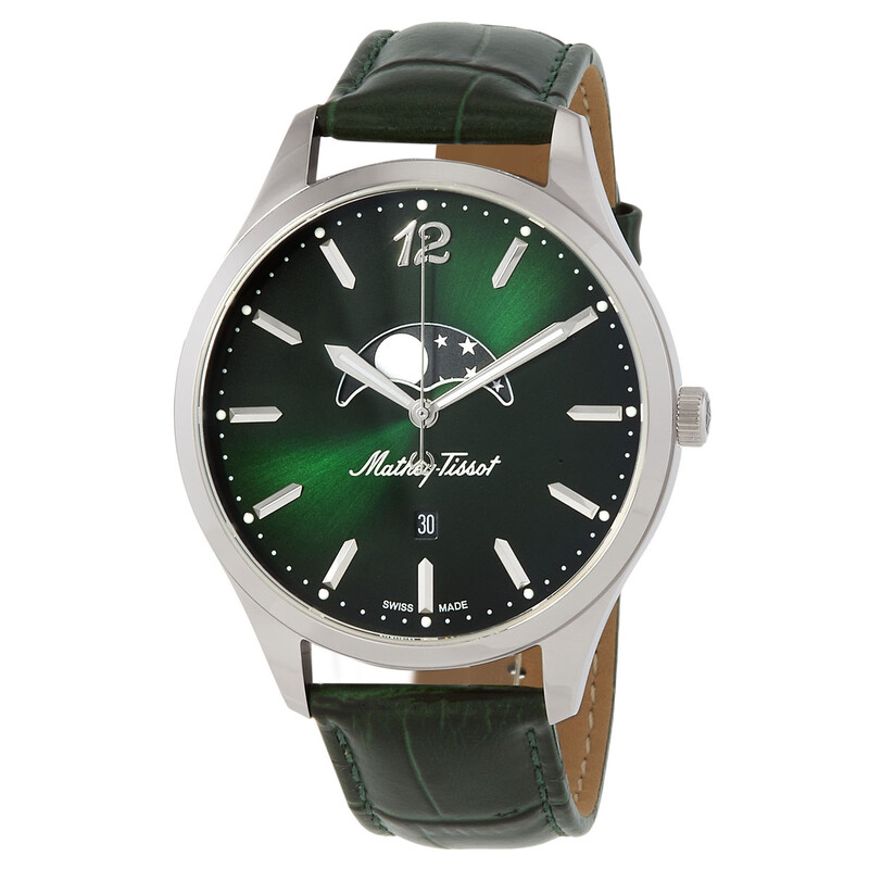Mathey-Tissot Urban Moon Quartz Moon Phase Green Dial Men's Watch