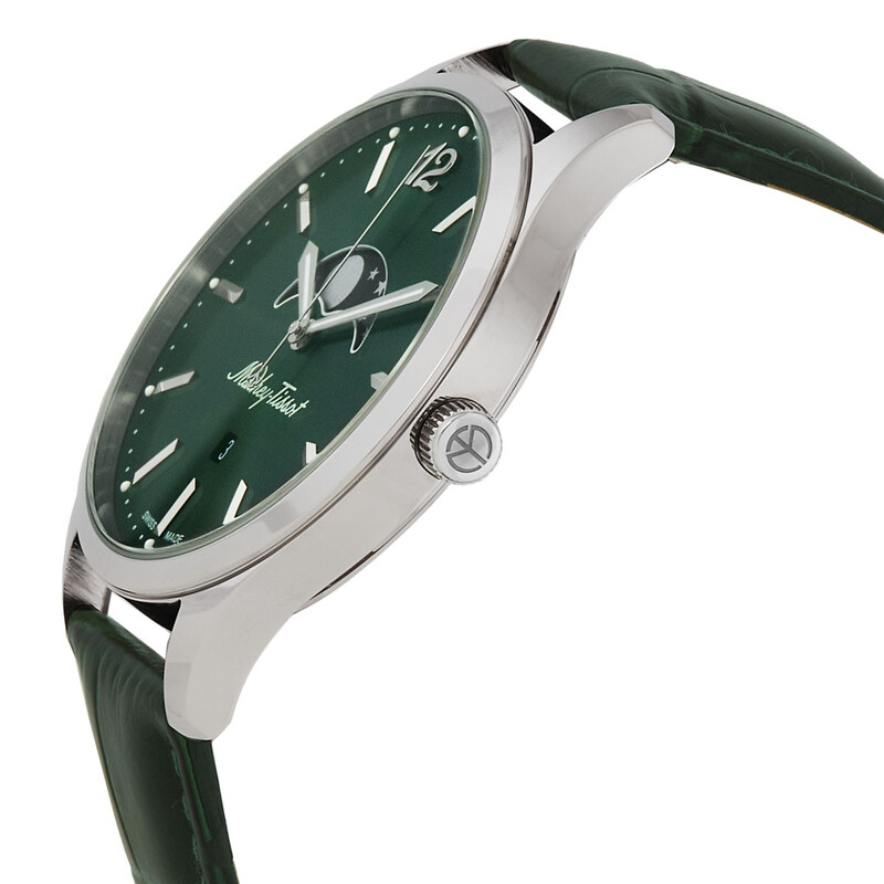 Mathey-Tissot Urban Moon Quartz Moon Phase Green Dial Men display picture 3