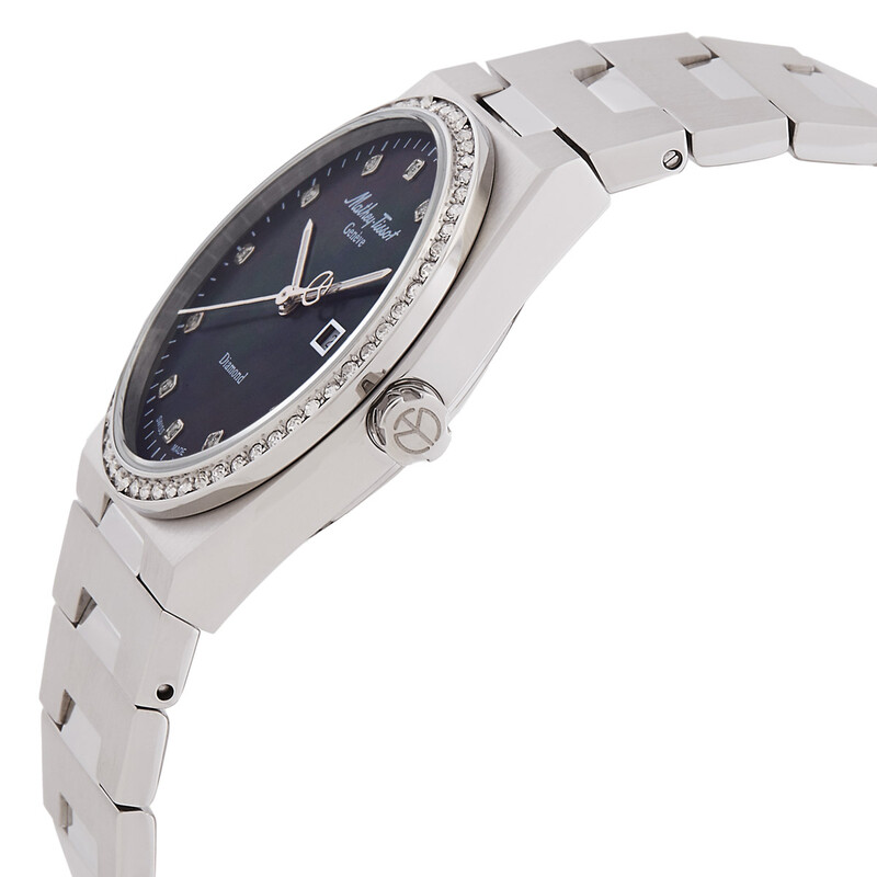 Mathey-Tissot Zeus Lady Diamond Quartz Black Dial Watch D118SAN