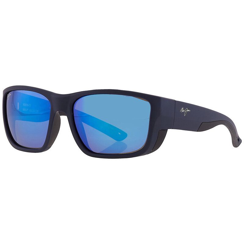 Maui Jim Amberjack Blue Hawaii Wrap Unisex Sunglasses B896-03 60