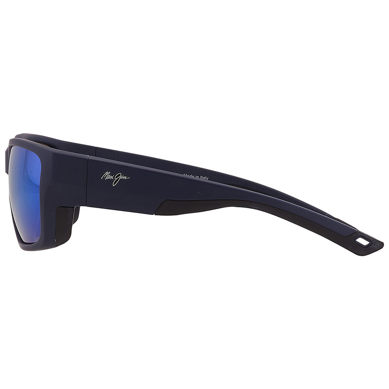 Maui Jim Amberjack Blue Hawaii Wrap Unisex Sunglasses B896-03 60