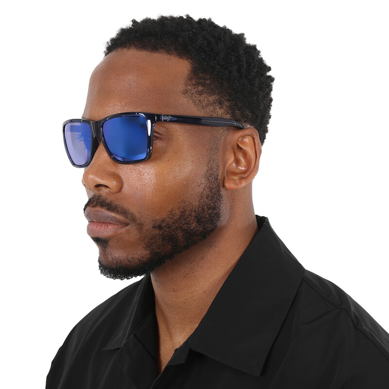 ウメ Maui Jim LeLe Kawa 58mm Dark Navy Stripe Blue Hawaii STG Italy NEW