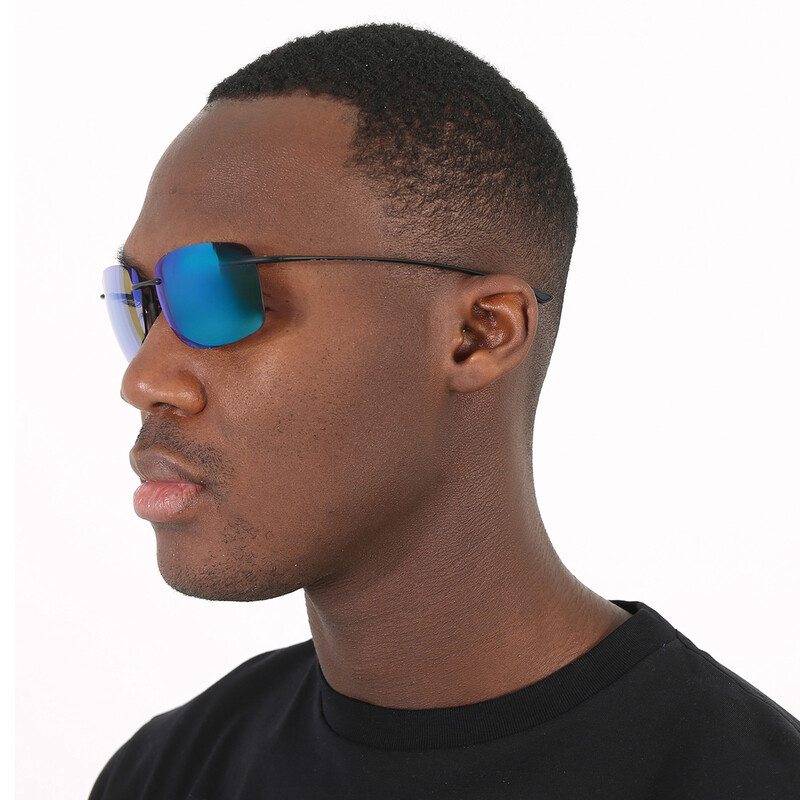 Maui Jim Hema MAUIGreen Rectangular Unisex Sunglasses GM443-2M 62