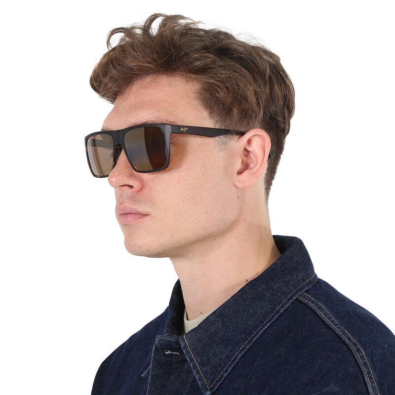 Maui Jim Honokalani HCL Bronze Rectangular Men's Sunglasses H455