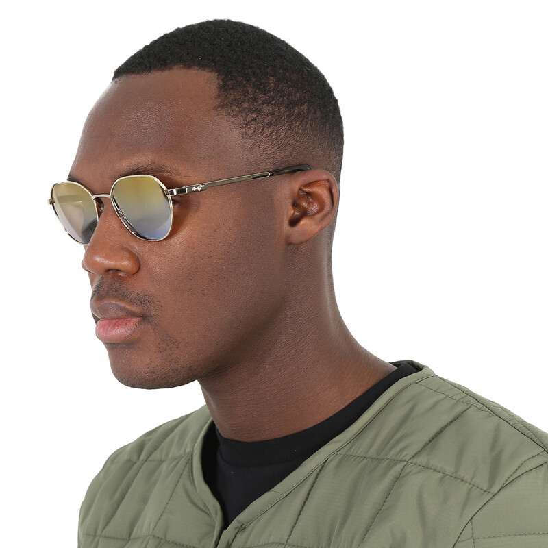 Maui Jim Hukilau Dual Mirror Gold to Silver Geometric Unisex