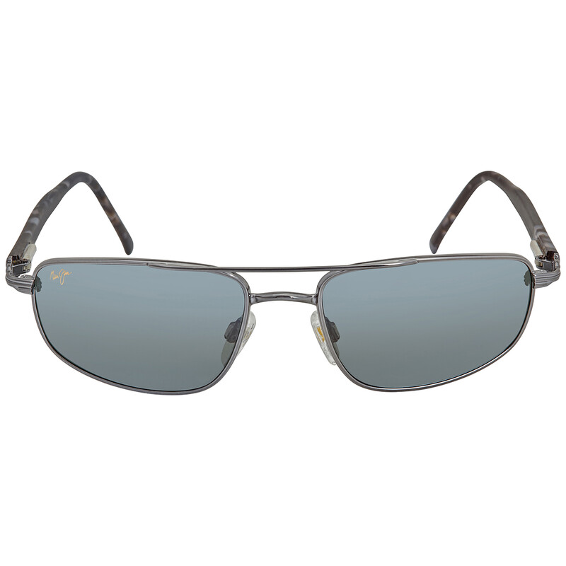 Maui Jim Kahuna Polarized Grey-Black Pilot Men's Sunglasses 162-02