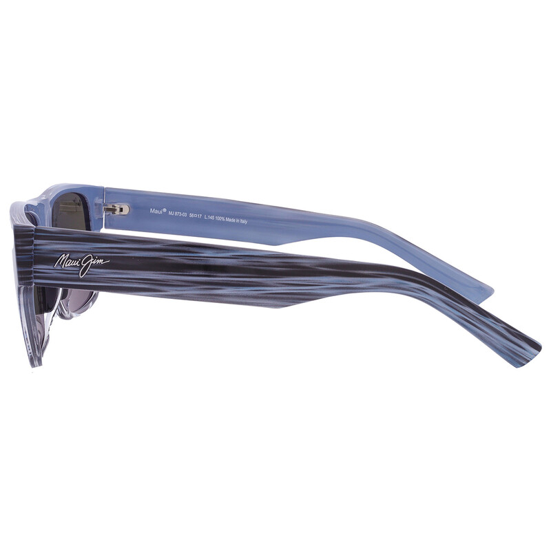 メンズウェア Mr.BlueHawaii Maui Jim Keahi Blue Hawaii Rectangular Men's Sunglasses B873-03 56