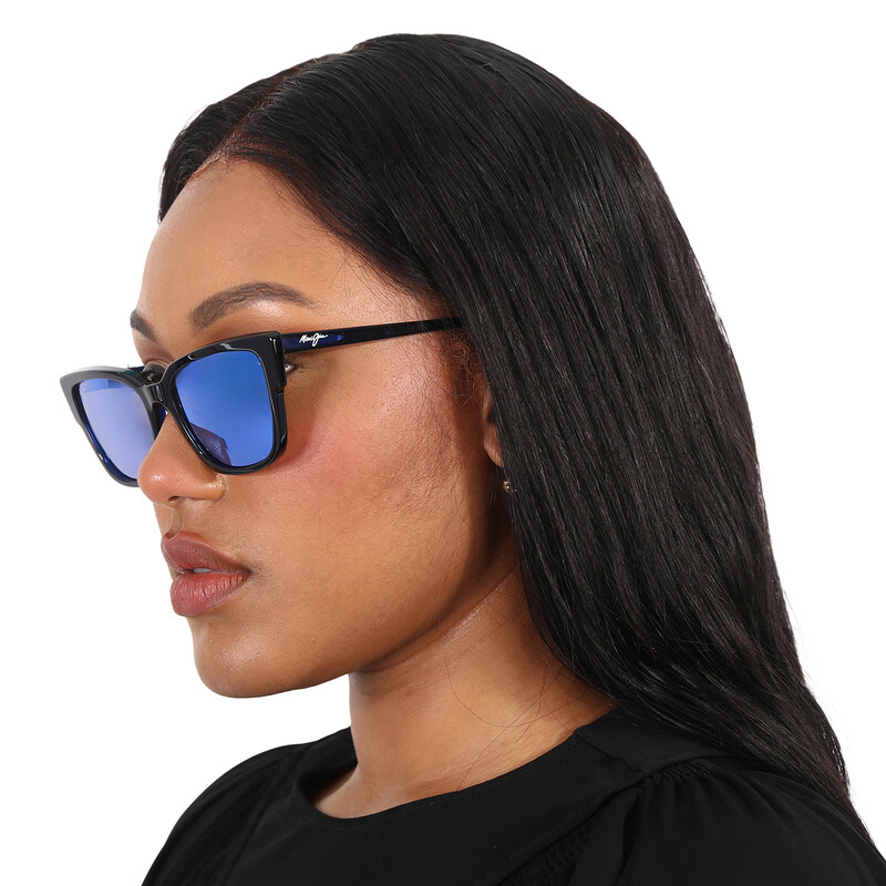 Maui Jim Kou Blue Hawaii Cat Eye Ladies Sunglasses B884-03 55