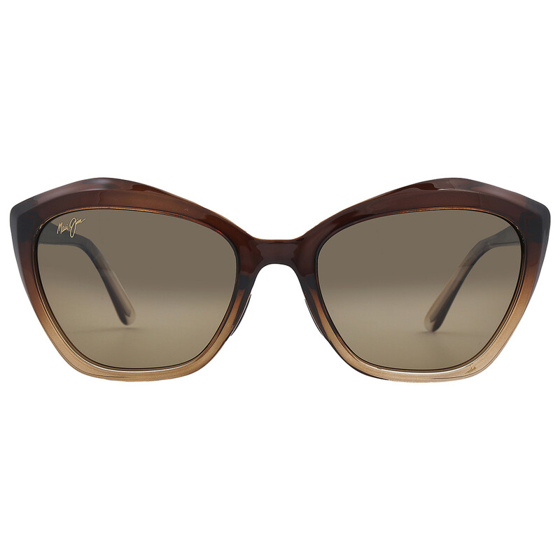 Maui Jim Lotus HCL Bronze Cat Eye Ladies Sunglasses HS827-01 56