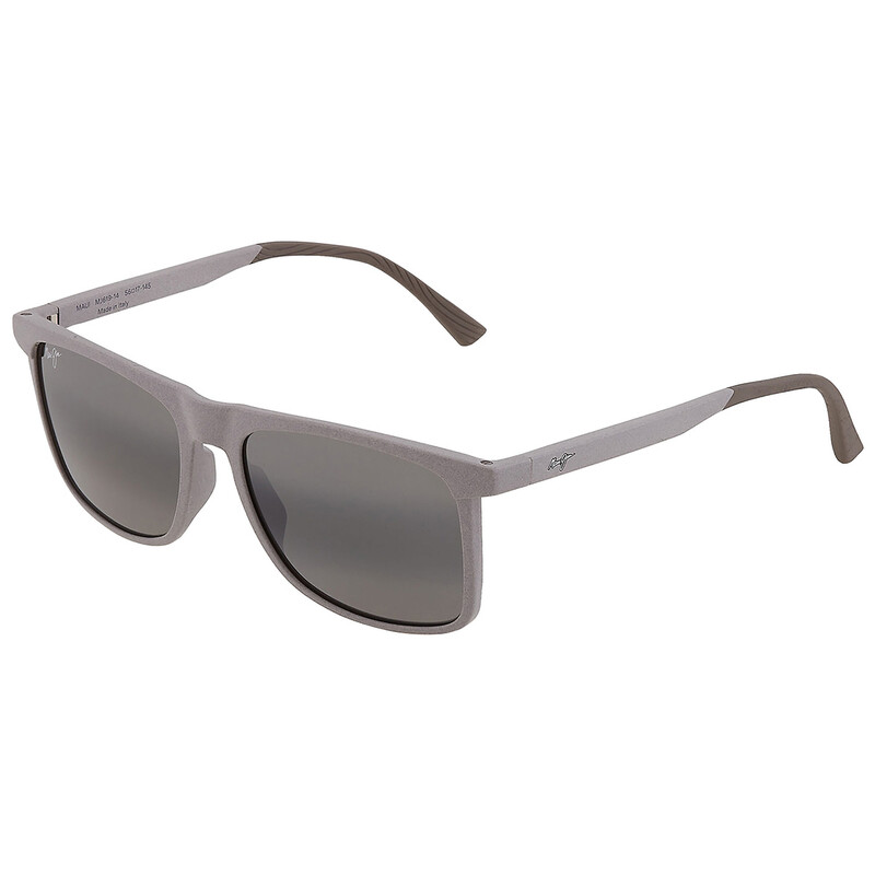 Maui Jim Makamae Neutral Grey Rectangular Men's Sunglasses 619-14