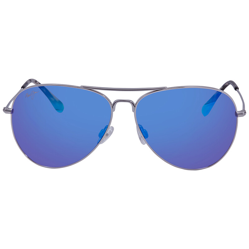 Maui Jim Mavericks Blue Hawaii Pilot Unisex Sunglasses B264-17 61