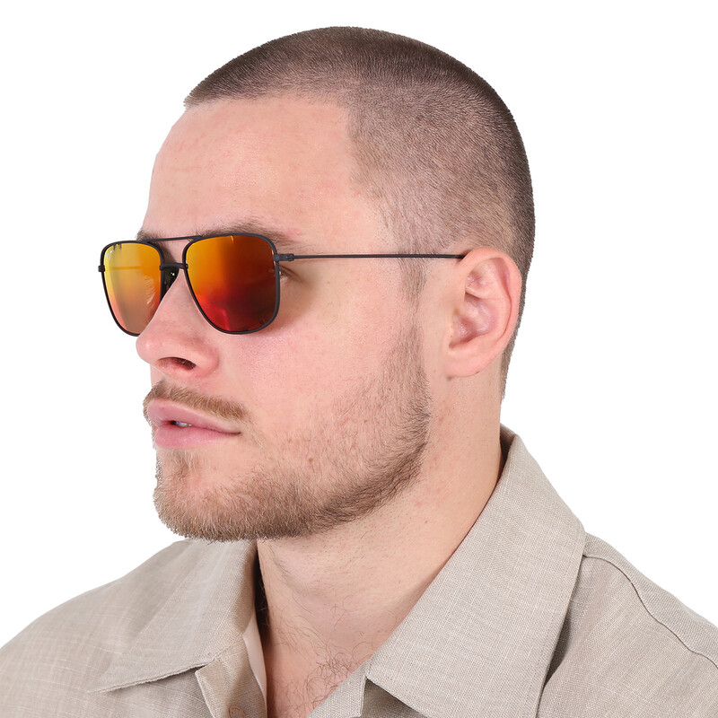maumi Maui Jim Mikioi Hawaii Lava Navigator Sunglasses RM887-02 54