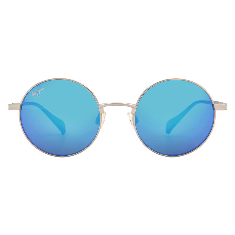 Maui Jim Mokupuni Blue Hawaii Round Unisex Sunglasses B888-17 52