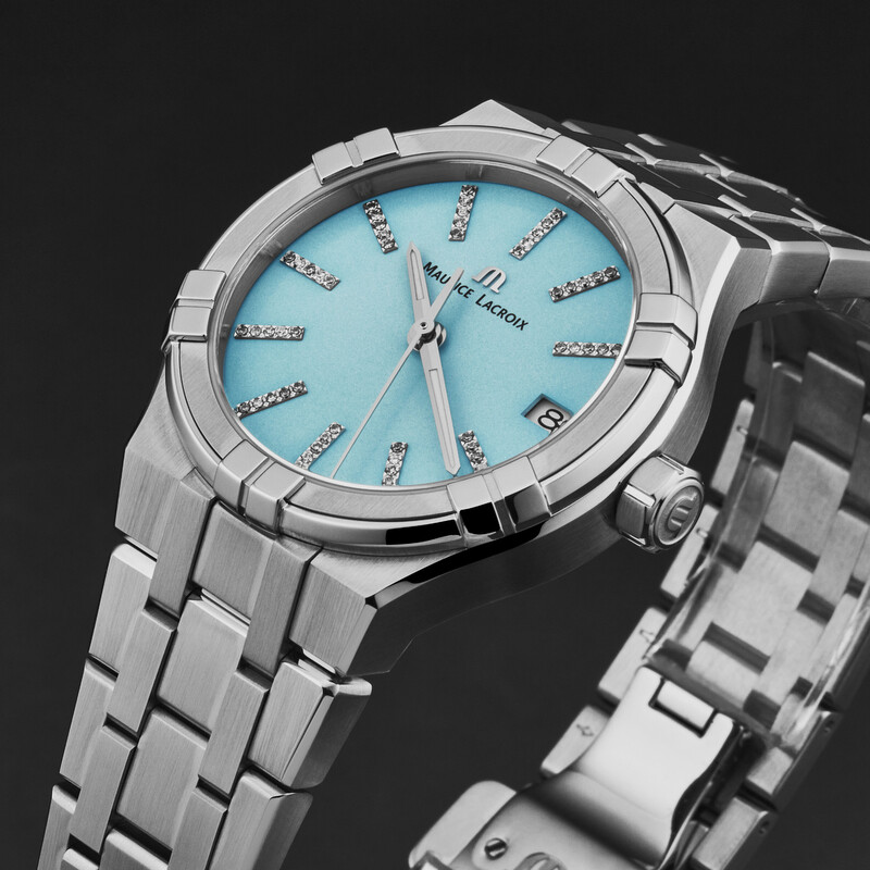 Maurice Lacroix Aikon Quartz Light Blue Dial Watch AI1106-SS002