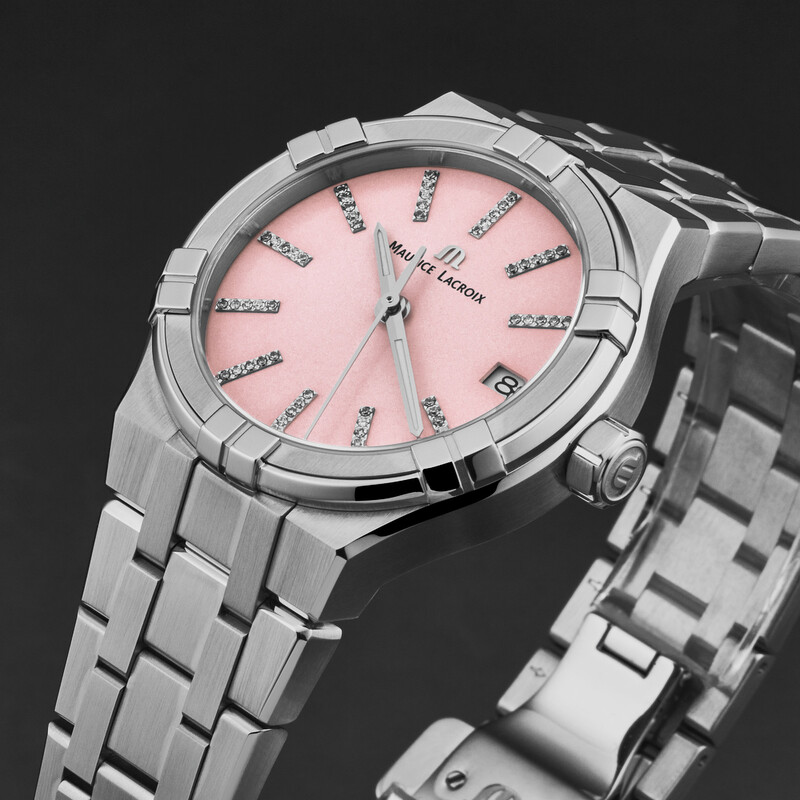 aichan  Maurice Lacroix Aikon Quartz Pink Dial Watch AI1106-SS002-550-1