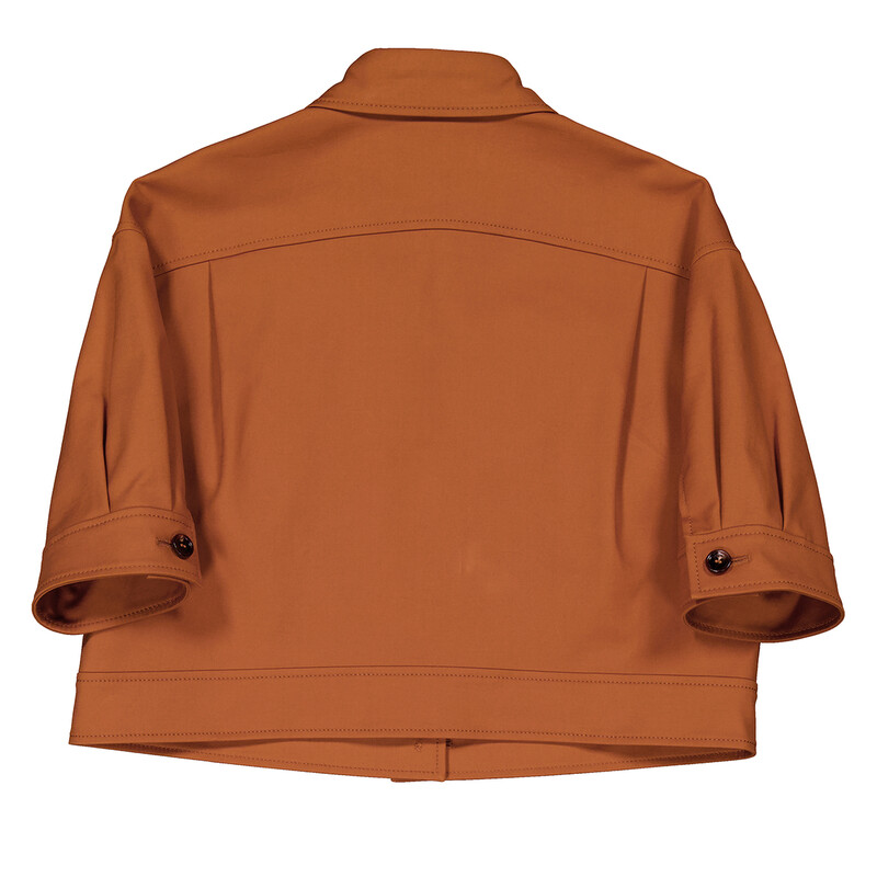 MaxMara Agiateコットンショートジャケット40 Max Mara Agiate Cropped Stretch-Cotton Jacket, Brand Size 40 (US