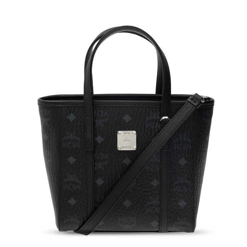 MCM Black Visetos Aren Mini Top-Zip Shopper Bag MWPAATN04BK001