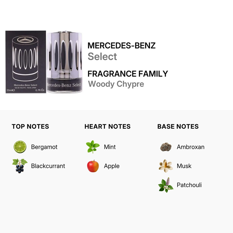 Mercedes-Benz Men's Select EDT 0.7 oz Fragrances 3595471081094