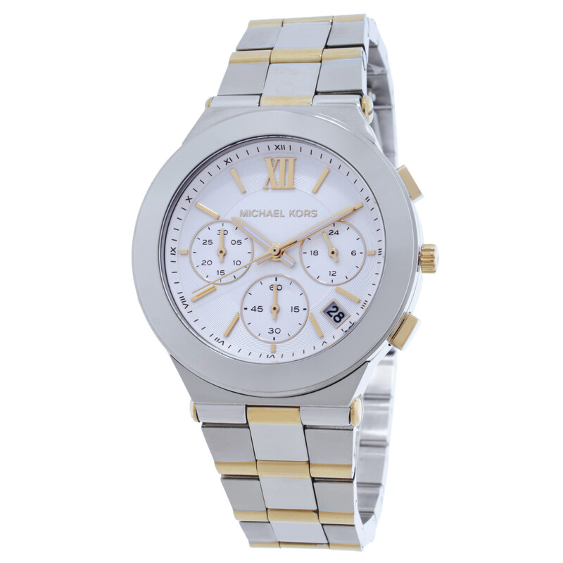 美品　MICHAEL KORS シルバー　クロノグラフ 時計 Michael Kors Billie Chronograph Quartz Silver Dial Ladies Watch