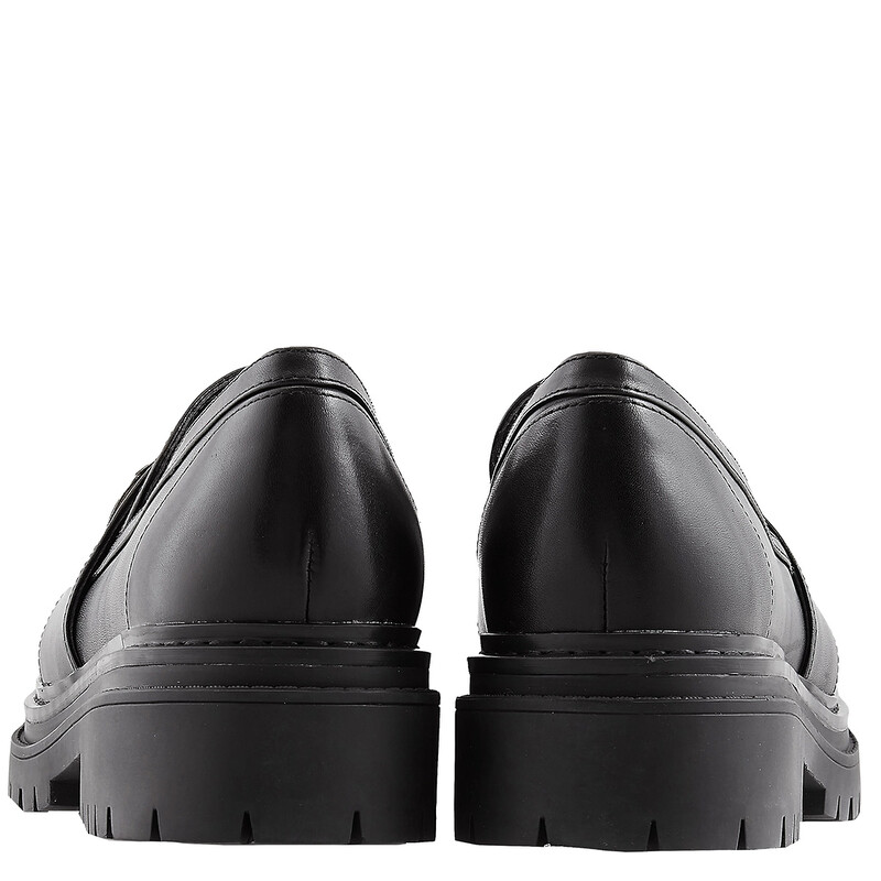 Michael Kors Black Parker Leather Loafers, Brand Size 6 ( US Size