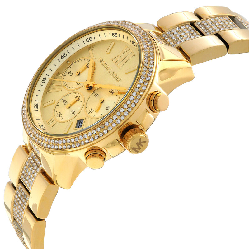Michael Kors Brynn Chronograph Quartz Crystal Gold Dial  display picture 1