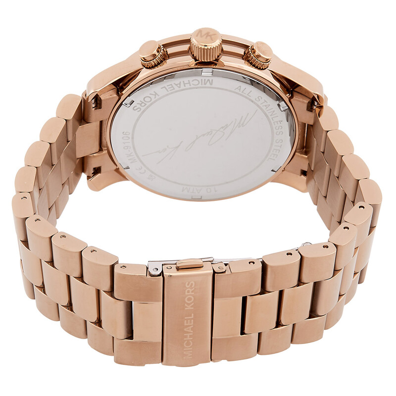 Michael Kors Chronograph Quartz Beige Gold-Tone Dial Men display picture 3