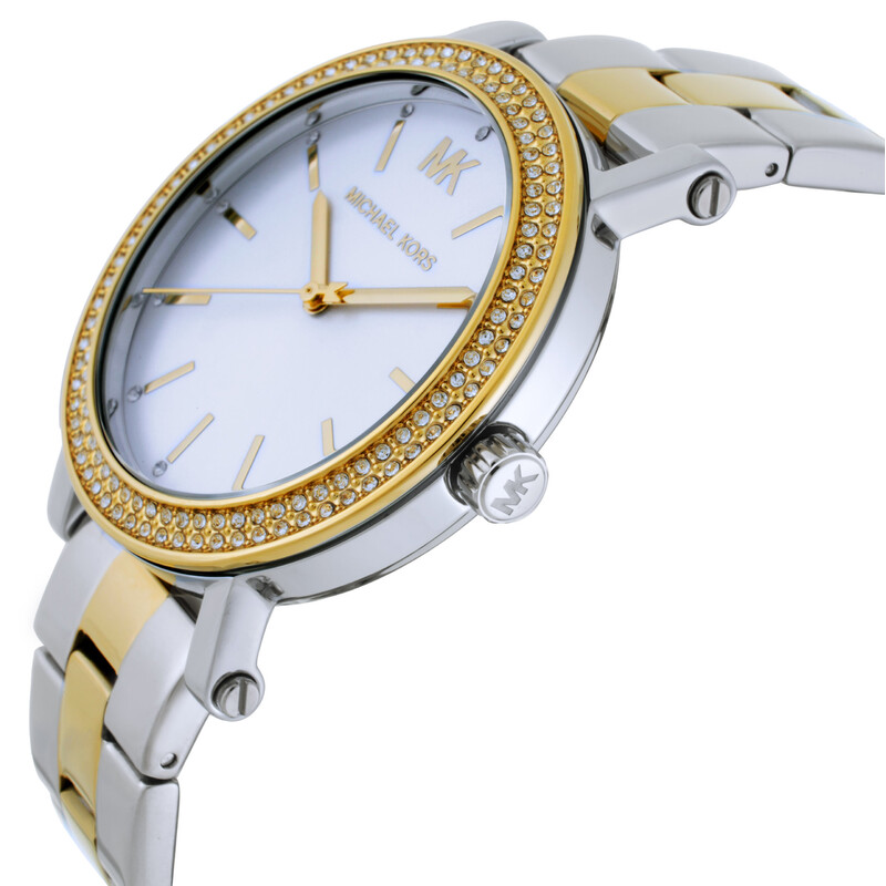 Michael Kors Corey Quartz Silver Dial Ladies Watch MK7348