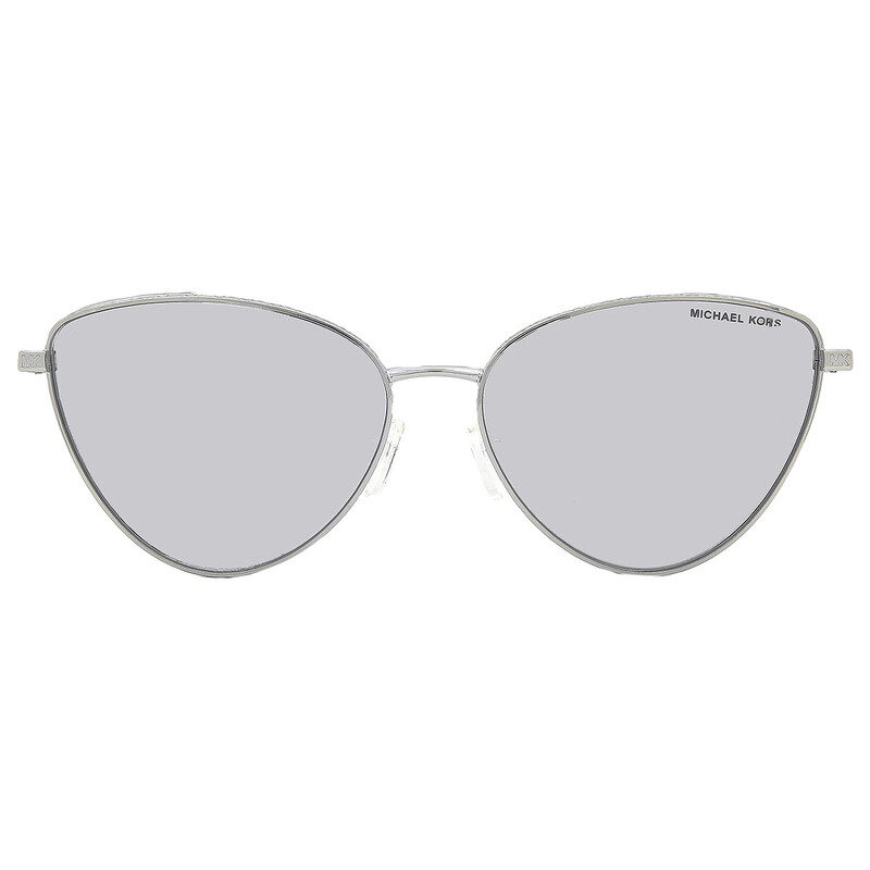 Michael Kors Cortez Silver Mirrored Cat Eye Ladies Sunglasses