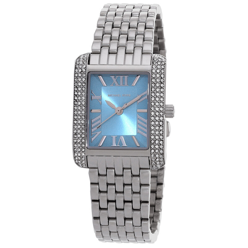 Michael Kors Emery Quartz Crystal Blue Dial Ladies Watch  display picture 1