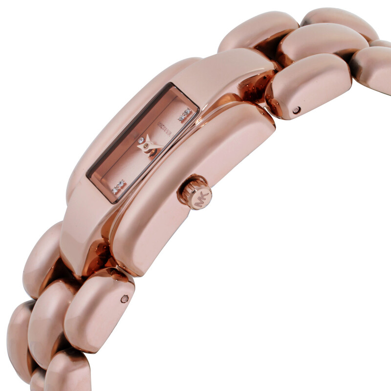 NWT Michael Kors Hally Quartz Rose Gold Dial Ladies Watch Michael Kors Hally Rose Gold Watch MK4954 : Amazon.in: Watches main image 3
