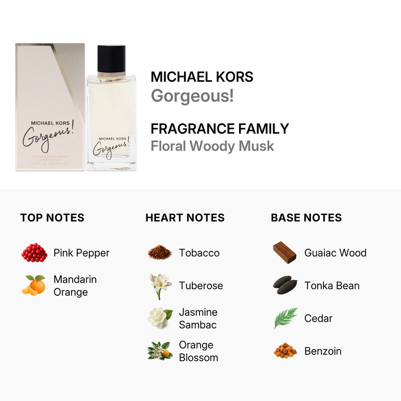 Michael Kors Ladies Gorgeous EDP Spray 3.4 oz Fragrances 0