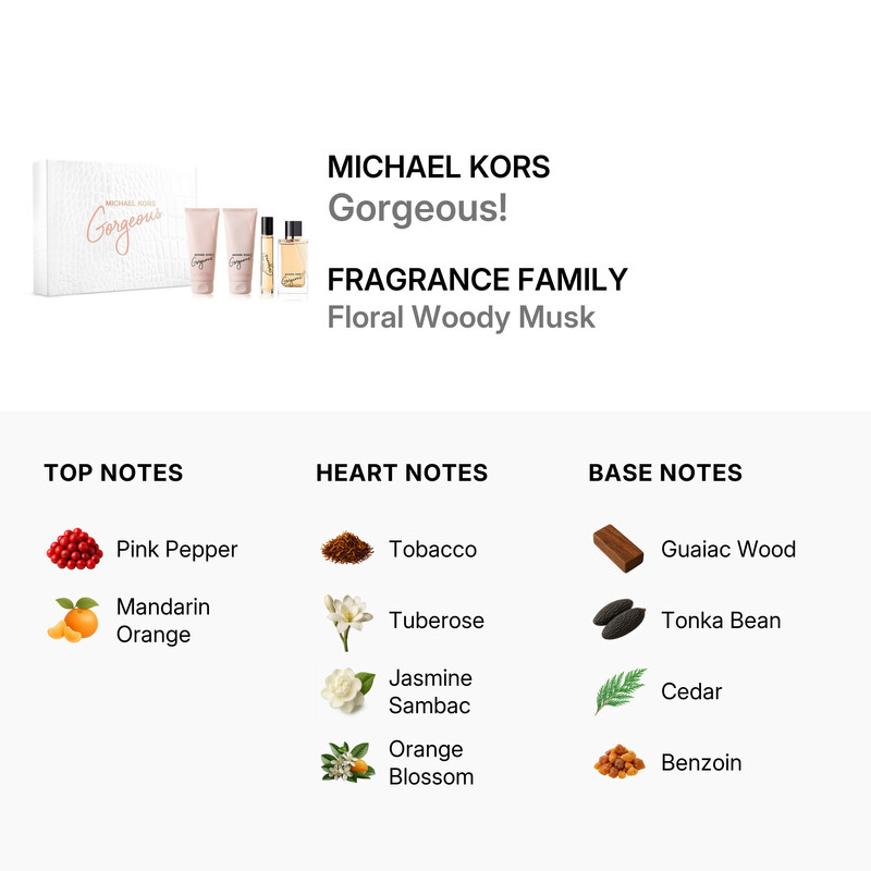 Michael Kors Ladies Gorgeous! Gift Set Fragrances 850050174646