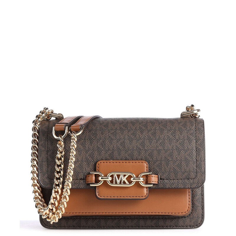 Michael Kors Ladies Heather Extra-small Logo Crossbody Bag - Brown
