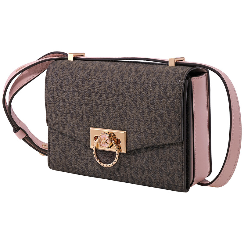 MICHEAL KORS バック MICHAEL KORS Cora Large Zip Pouchette Chain Shoulder Crossbody Bag