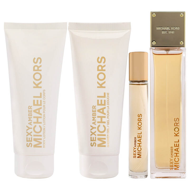 Michael Kors Ladies Sexy Amber 4pcs EDP Gift Set Fragrances