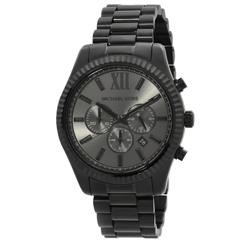 マイケル Michael Kors Lexington Chronograph Quartz Black Dial Watch MK9154