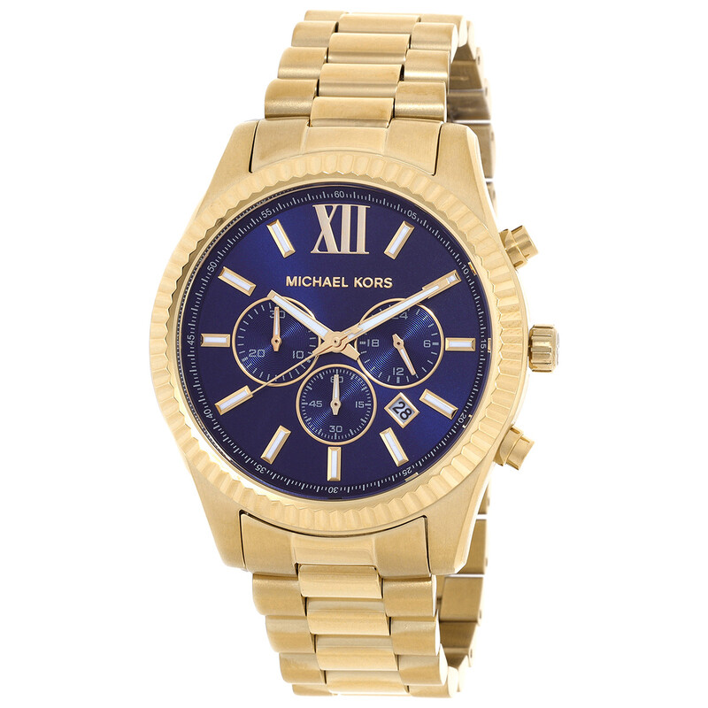 Michael Kors Lexington Chronograph Quartz Blue Dial Men's Watch