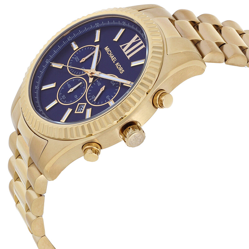 Michael Kors Lexington Chronograph Quartz Blue Dial Men's Watch