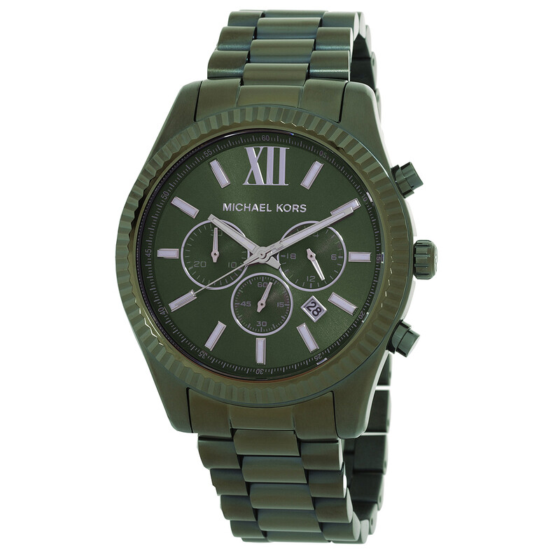 Michael Kors Lexington Chronograph Quartz Green Dial Men's Watch