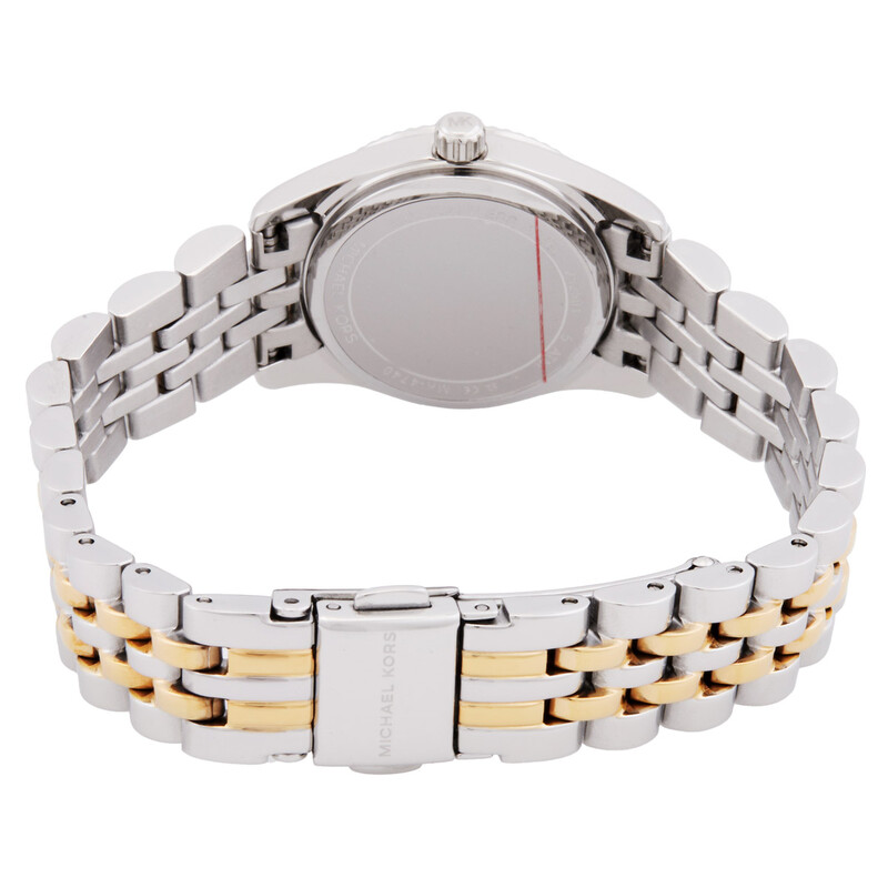 Michael Kors Lexington Quartz Crystal White Dial Two-Tone Ladies
