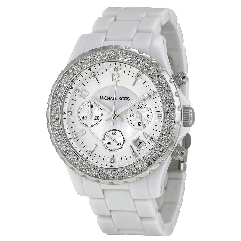 Michael Kors Madison White Mother of Pearl Dial Chronograph  display picture 3