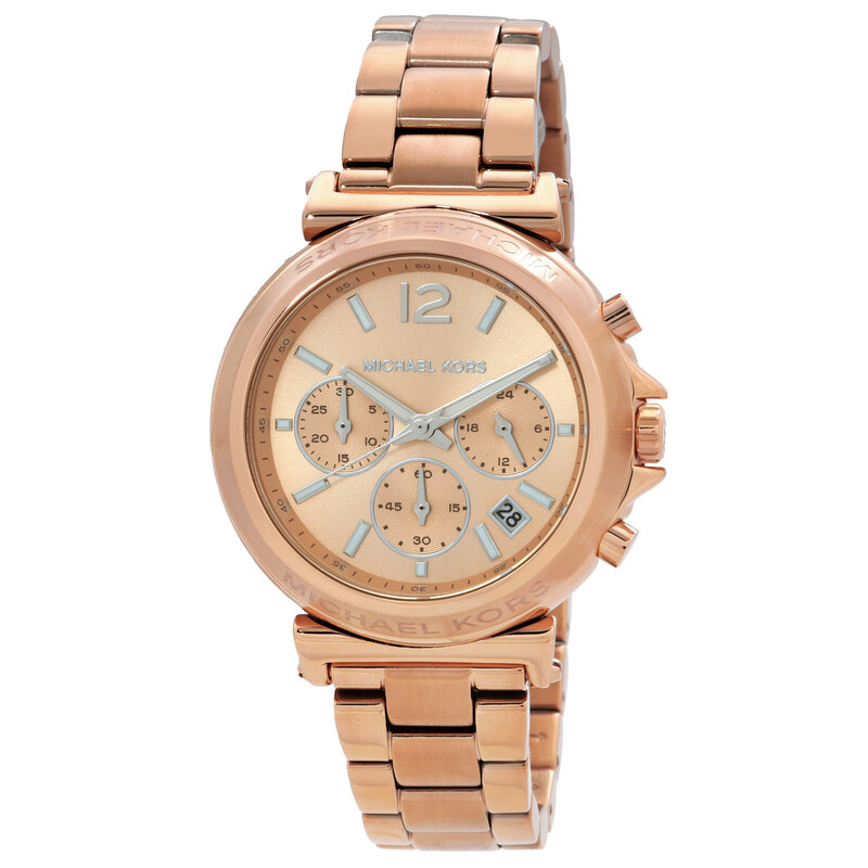 Michael Kors Maren Chronograph Quartz Rose Gold Dial Ladies Watch