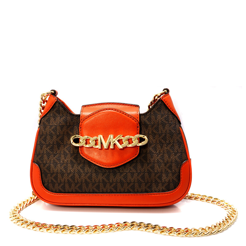 Michael Kors Orange Ladies Hally Extra Small Presbyopia Leather